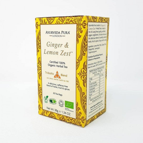 Infusión Jengibre y Limón (Mezcla Tridóshica) — Holistic Essentials